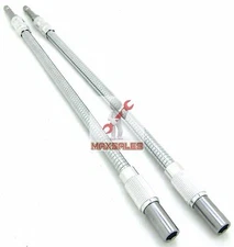 2Pc 1/4" Hex Drive Socket Metal Flexible Extension Bar Shaft 300mm 12" Long