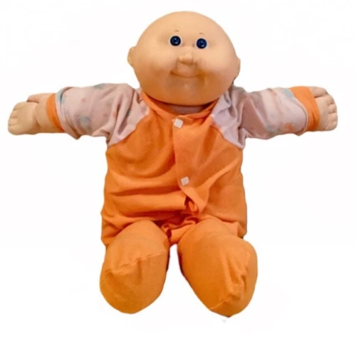 Vintage Bald Blue Eyed Cabbge Patch Kids Boy Doll 16” inch