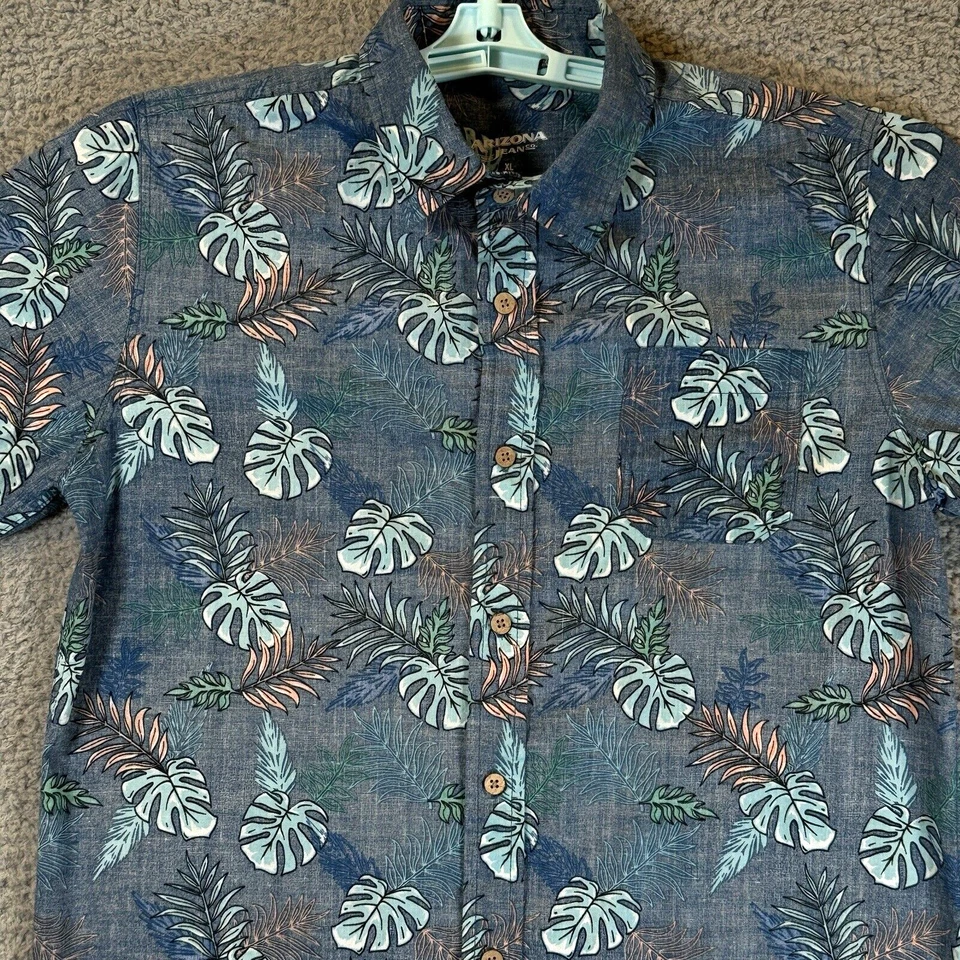 Camisa Arizona Para Hombre XLarge Hawaiana 18/20 Azul Manga Larga Foto 4 de 4