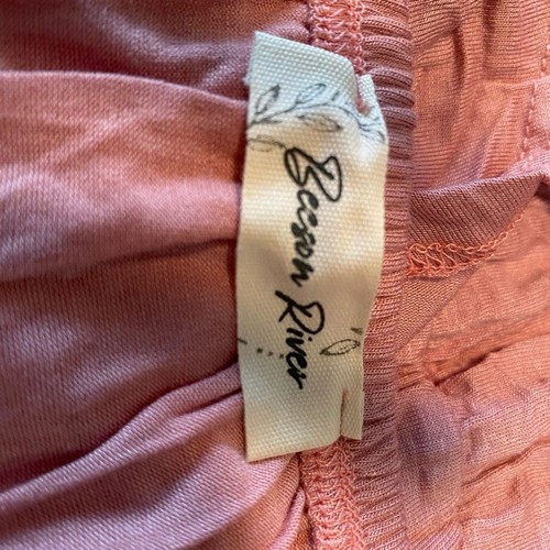 Beeson River Formal Pastel Pink On/Off Shoulder Beautiful Ruffles Flowy Gown - Picture 7 of 12