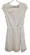 Gap Womens Fit & Flare Mini Dress Size 4 White Lace Floral Cap Sleeve Lined NWT