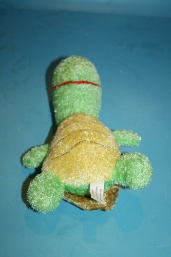A Mart Green Plush Turtle Thin 10" Stuffed Animal Sewn Eyes Soft Toy Amart 2009 - Picture 6 of 11
