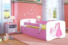 Kinderbett Juniorbett 160x80 Rosa Madchen und Junge mit Lattenrost und Schublade