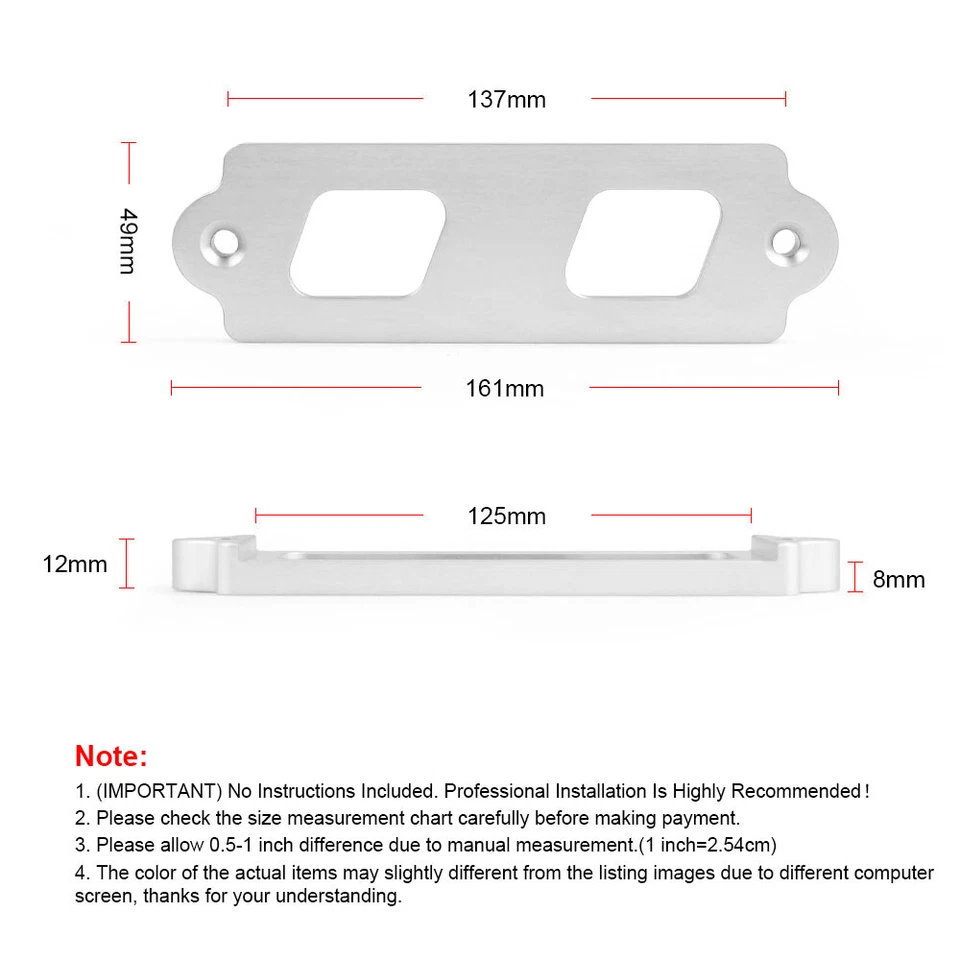 Kit de amarre de batería plateado para Honda Civic CRX S2000 varilla de sujeción y ganchos de bandeja Foto 2 de 4