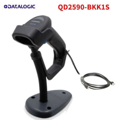 Datalogic QuickScan QD2590-BKK1S Handheld 1D 2D Imager Barcode Scanner w/ Stand