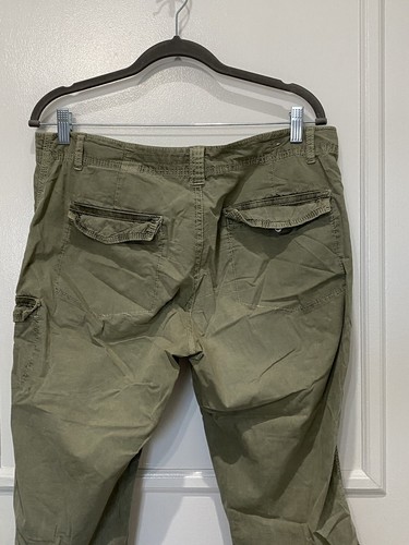 DKNY Jeans Damen Petites olivgrün Tie Bottom Cargohose Wandern Größe 10P - Bild 12 von 13