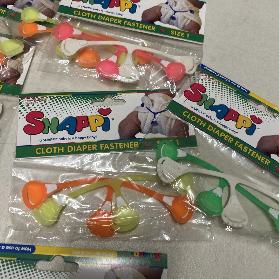 Lote de sujetadores de pañales para bebé de tela Snappi sin alfileres talla 1 lote de 20 Foto 3 de 4