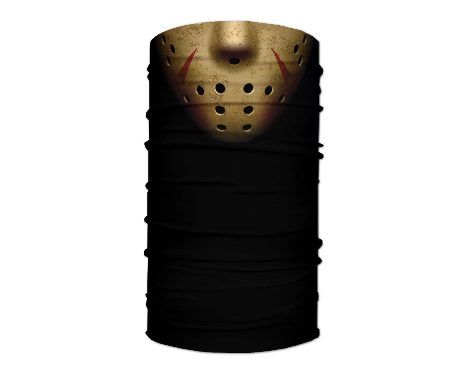 Washable Fabric Face Cover Neck Gaiter Print Jason Voorhees Hockey Mask EU Made - Image 2 of 4