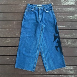 cozyworldwide BAGGY FLARE 落ちつく JEANS opium