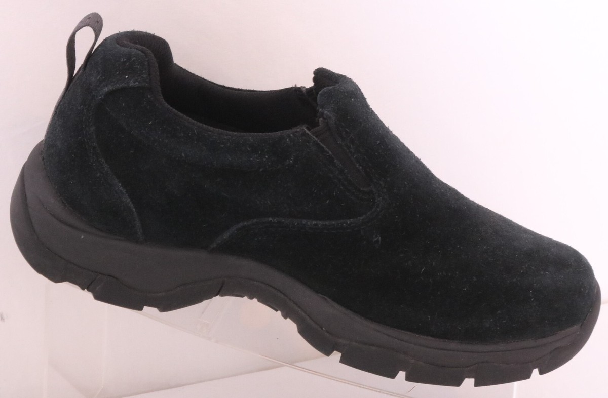 L.L. Bean 501938 Black Suede Slip-On Waterproof Moc Mule
