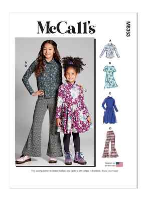 McCall s Kinder und Mädchen Strick Top, Kleider und Hose Schnittmuster M8353