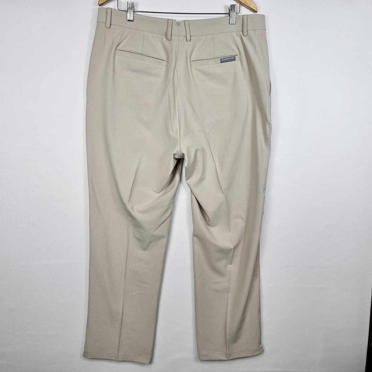 Dunning Hemisphere Golf Pants Men's Sz 38x32 Actual Tan Flat Front