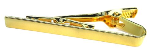 Barre à cravate clip fixe fermoir métallique couleur argent ou or - Photo 7 sur 8