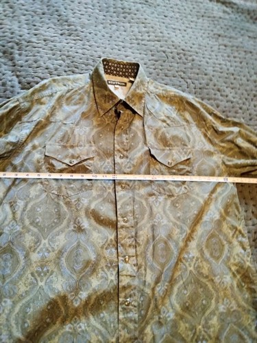 Stetson Shirt Mens XL Green Pearl Snap Button Rodeo Cowboy Western Paisley - Picture 22 of 22