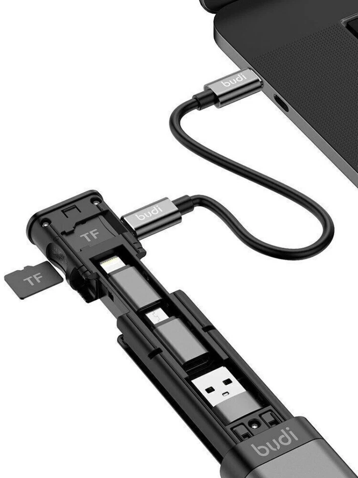 1PC Multi Functional Cable Stick Smart Adapter Card Storage Data USB TF Reader - Image 4 of 4