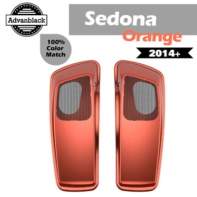 Sedona Orange 6x9'' Saddlebag Speaker Lids Audio Cover For Harley Touring 2014+