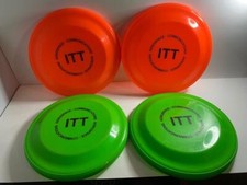 Lot of 4 ITT Communications Aerospace Advertising Frisbees