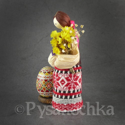 Juego Codorniz Pysanka + Hecho a mano Cáscara de maíz Muñecas Soporte Codorniz Pysankа por Ucrania - Imagen 8 de 11