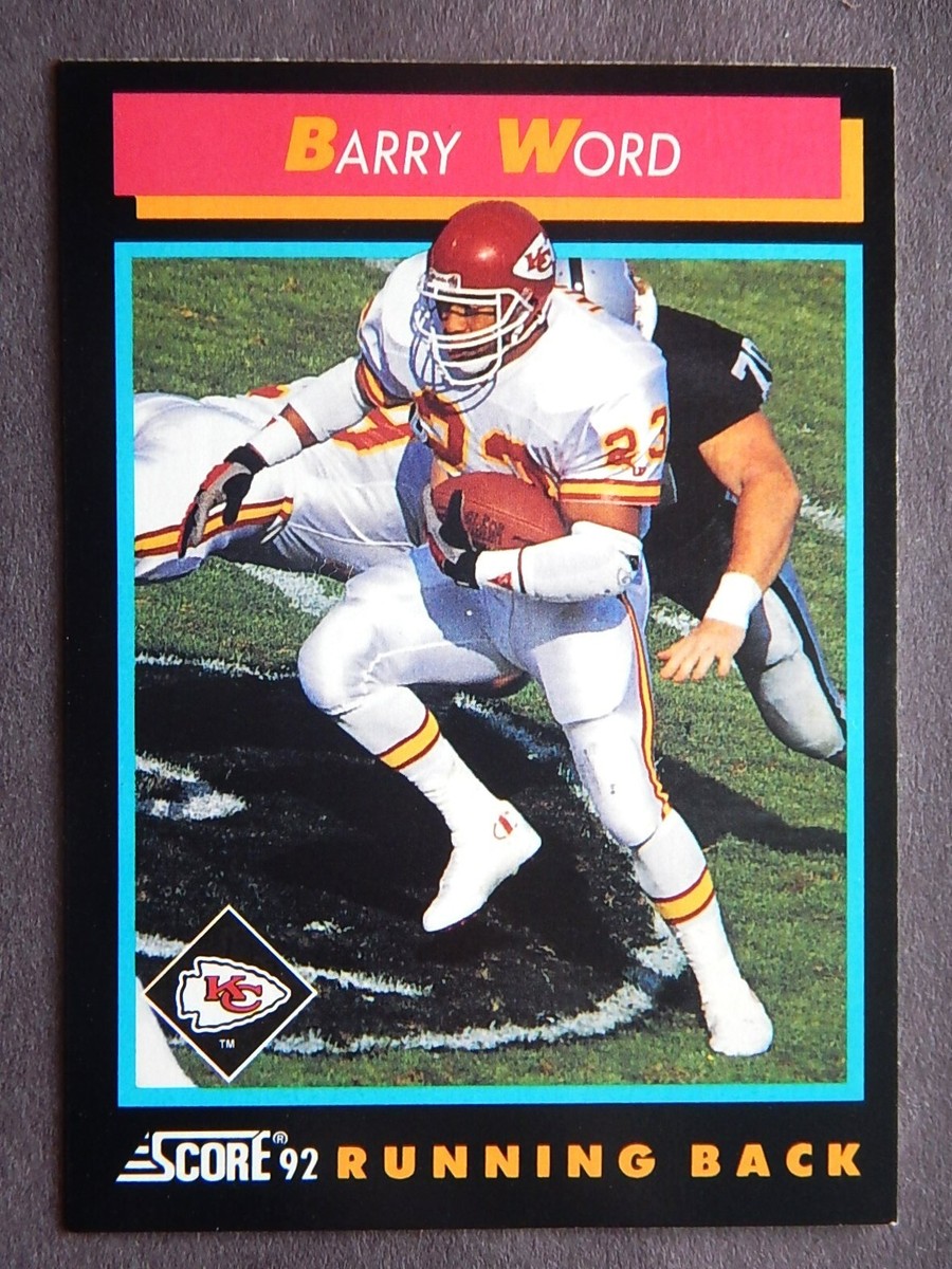 Barry Word #346 Score 1992 Football Card (Kansas City Chiefs) VG