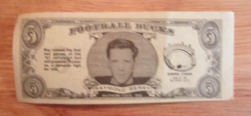 Raymond Berry #25 1962 Topps Bucks card