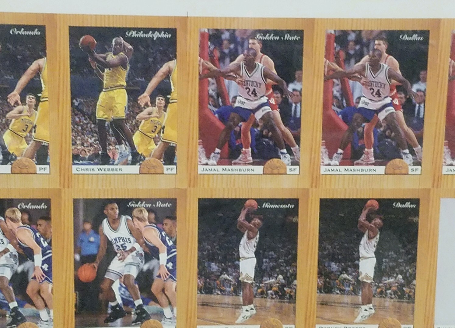 1993 Classic Basketball Draft Picks Limited Edition Uncut Trading Card