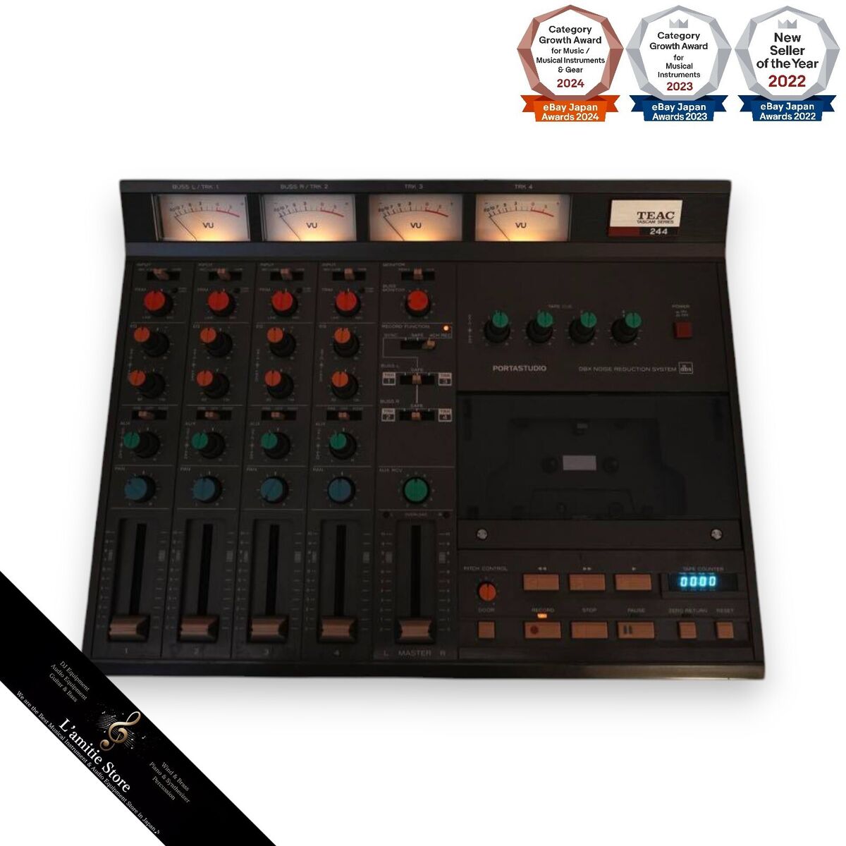 TASCAM 244 Portastudio TEAC MTR Multitrack Cassette Tape TASCAM 244 Portastudio TEAC MTR Multitrack Cassette Tape
