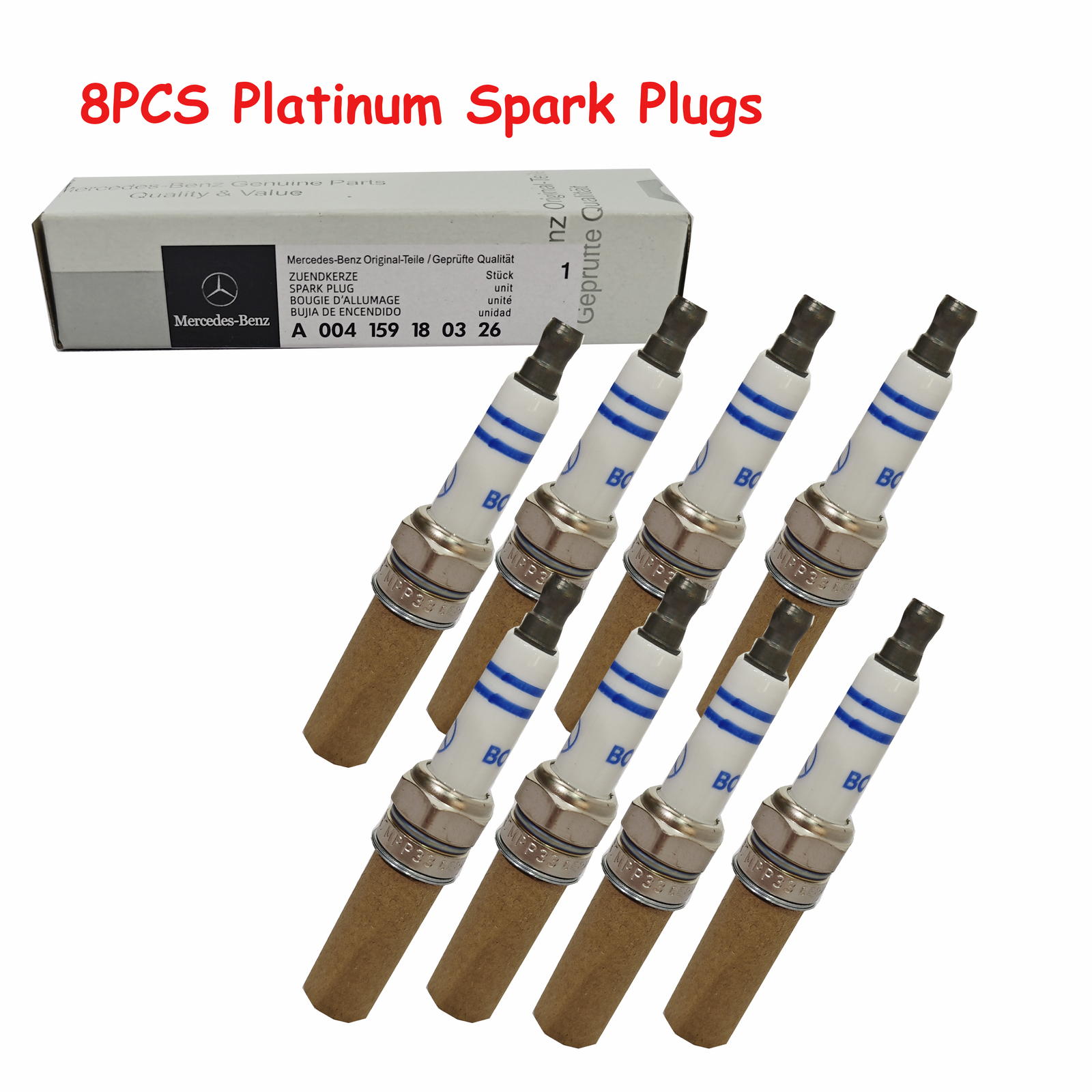 8PCS Doubl Platinum Spark Plugs Bosch Mercedes Benz C250 YR7MPP33