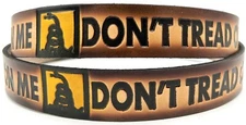 DON'T TREAD ON ME GADSMAN USA EMBOSSED GENUINE COWHIDE LEATHER BELT USA MADE