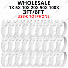 Wholesale USB-C to iPhone Cable PD Fast Charger For iPhone 13 12 11 X 8 Cord Lot