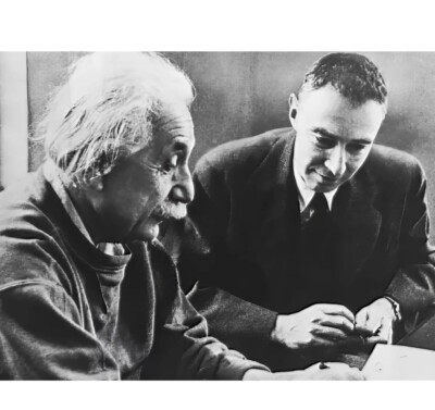 Albert Einstein & Oppenheimer Atomic Bomb Nuclear Physicist Picture Photo 4x6