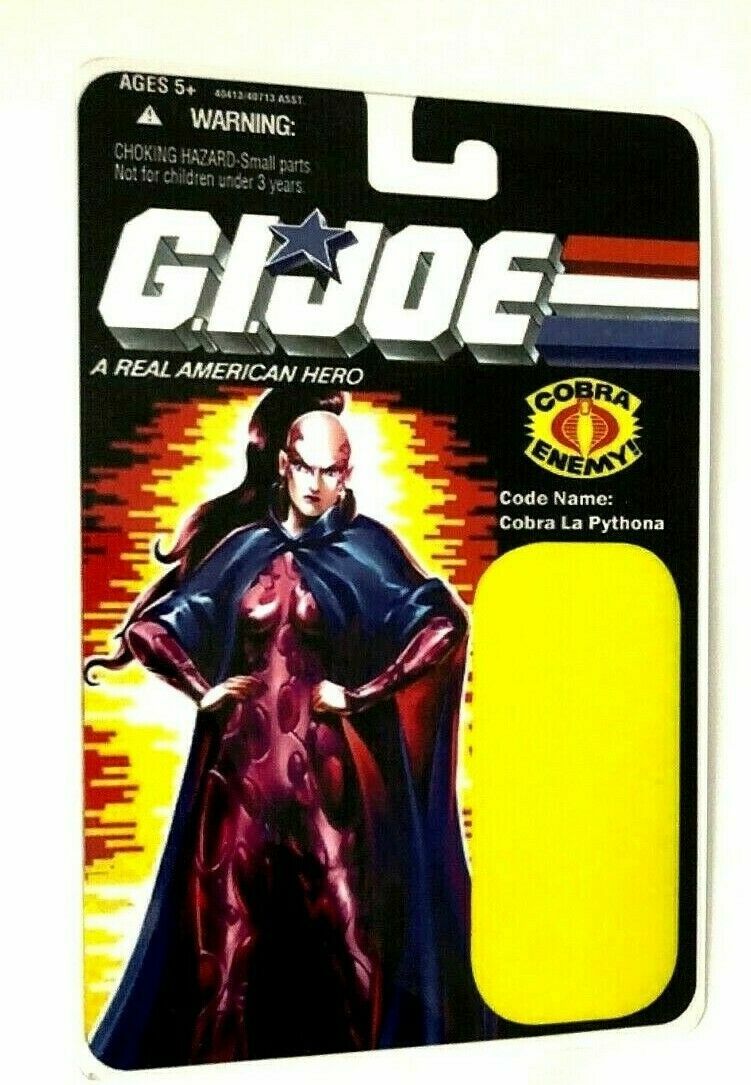 GI JOE CUSTOM EXCLUSIVE PYTHONA 1986 CARDBACK Action Figure File Card MOC |  eBay