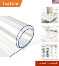 2mm Thick Clear Table Cover Protector 36 x 60 Inch, Plastic Table Cover Recta...