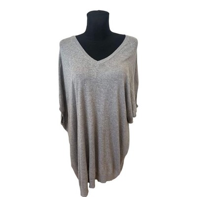 Vero Moda Longshirt Damen Gr M Grau Oversize Viskose Baumwolle