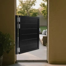 Wood Partition Door, Modern Single-Door Leaf Partition Door Black 80*90cm