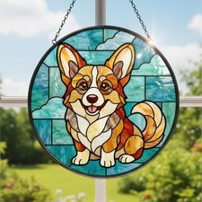 Personalized Pets Stained Glass Suncatcher, Custom Photo Pets, Pets Memories