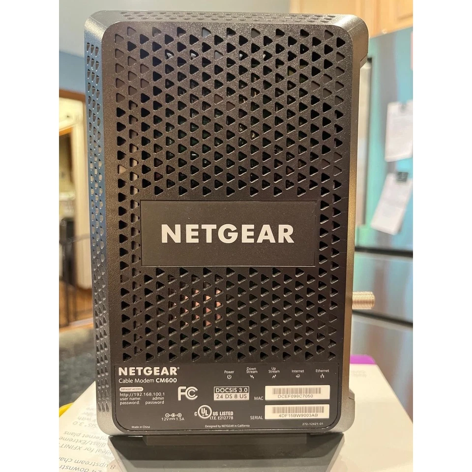NETGEAR CM600 High Speed Cable Modem Black - Image 4 of 4