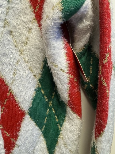 Women’s NWT Size Medium Holiday Time Button Cardigan W/Gnomes - Picture 5 of 8