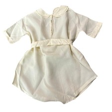 Vtg Infant Christening Silky Romper, approx. 6-9 months, Cream Color