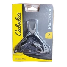 Cabela’s Multi-Tool 7-in-1 Stainless Steel Pocket Tool w/ Pliers, Knife, 