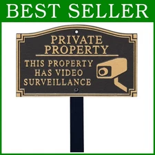 Rustproof Video Surveillance Sign | Private Property Plaque