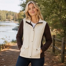 Ralph Lauren Active Utility Jacket Women S Brown Cream Outdoor Casual Full Zip