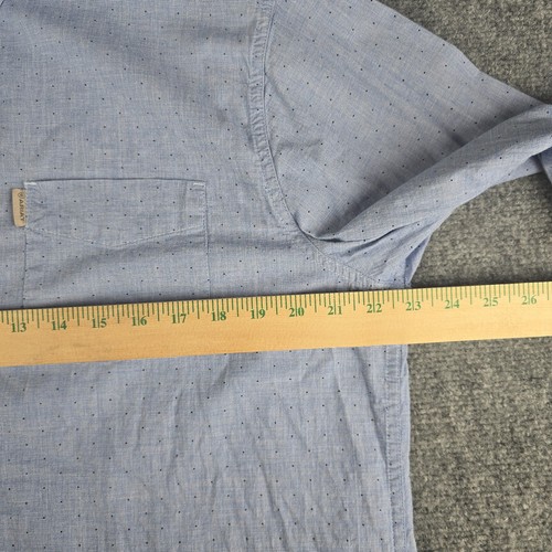 Ariat Mens XL Modern Fit Blue Black Dot Button Down Shirt Long Sleeve - Picture 10 of 12