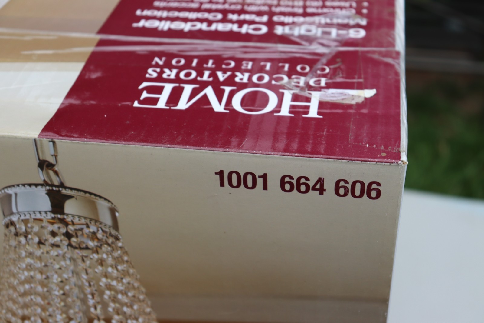 Home Decorators Monticello Crystal Chandelier Park 6-Light Chrome  NIB