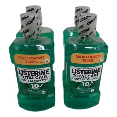 Listerine | Total Care Mundwasser für Zähne und Zahnfleisch (4 x 750 ml)   tägli