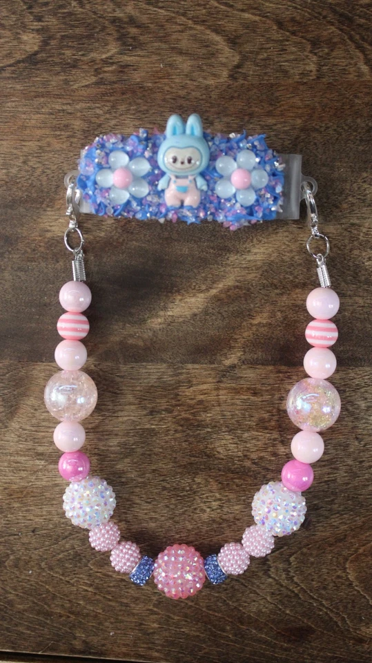 Clip de teléfono celular hecho a mano personalizado Y dije de teléfono celular con cuentas accesorio de muñeca Foto 3 de 4