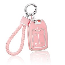 Key Fob Cover with Keychain, Pink Key Case Fit for 2019 2020 2021 2022 for GMC