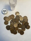 1909(P) LINCOLN WHEAT CENT PENNY ROLL, 50 coins, VG+ condition
