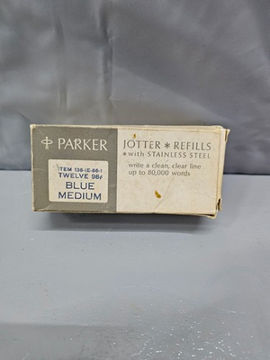 #ad Vintage Parker Jotter Ballpoint Pen Refills – Blue Medium – Lot of 8 Bonus Ref $16.99