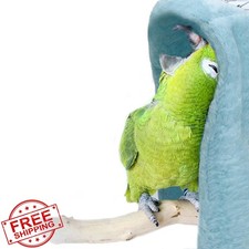 SIMENA Bird Blanket Blue Medium, Corner Fleece Bed for Parrots Lovebirds