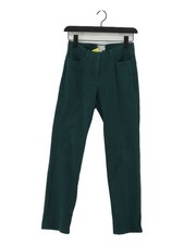 Pure Women's Jeans UK 8 Green Cotton with Elastane Straight